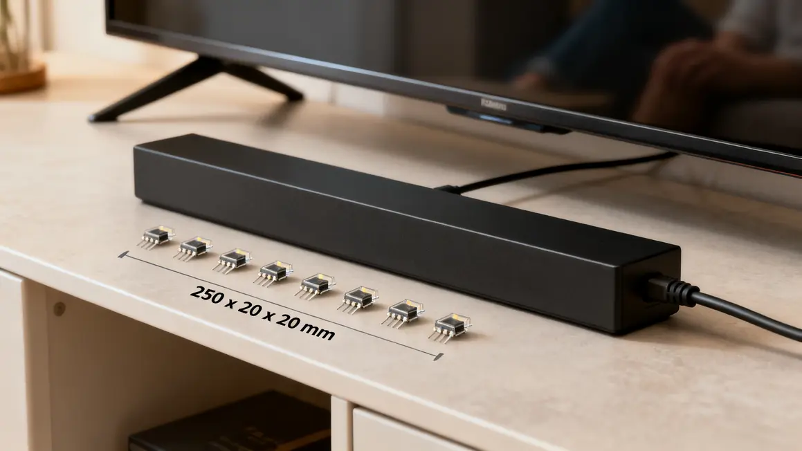Gros plan sur sensor bar filaire Wii Wii U noire et led