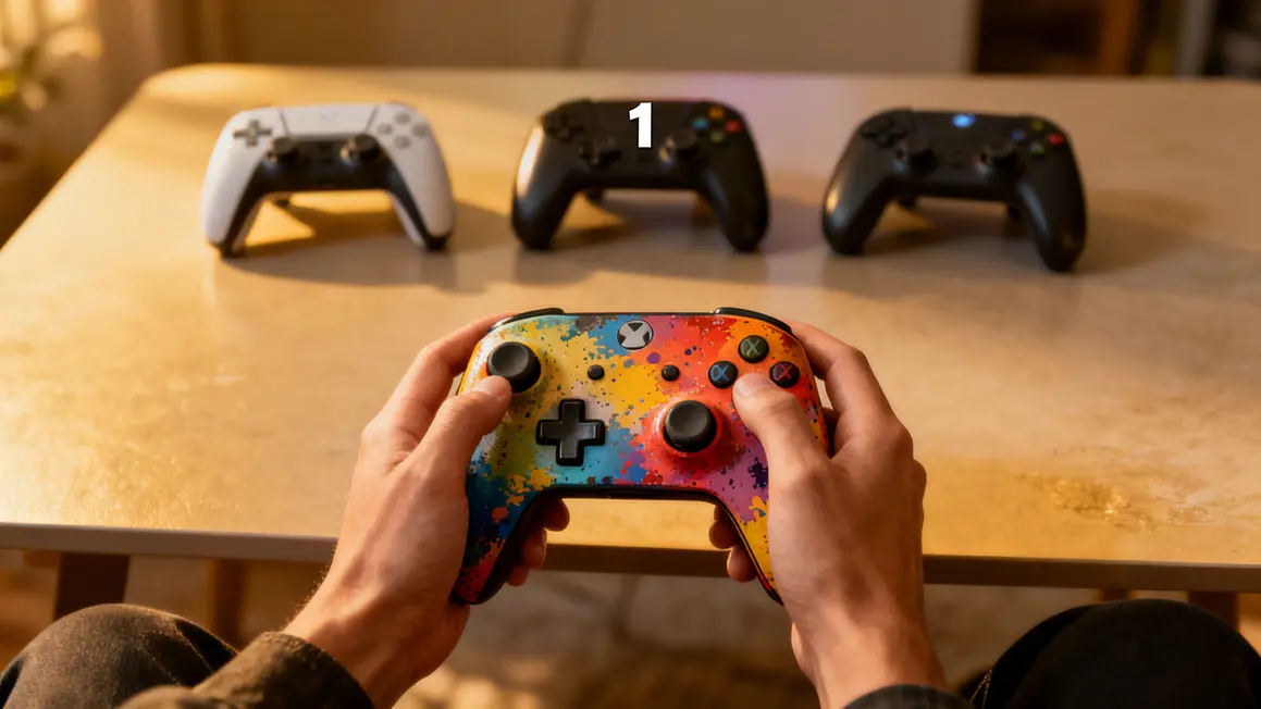 Manette Switch sans fil Color Stain ergonomique multicolore