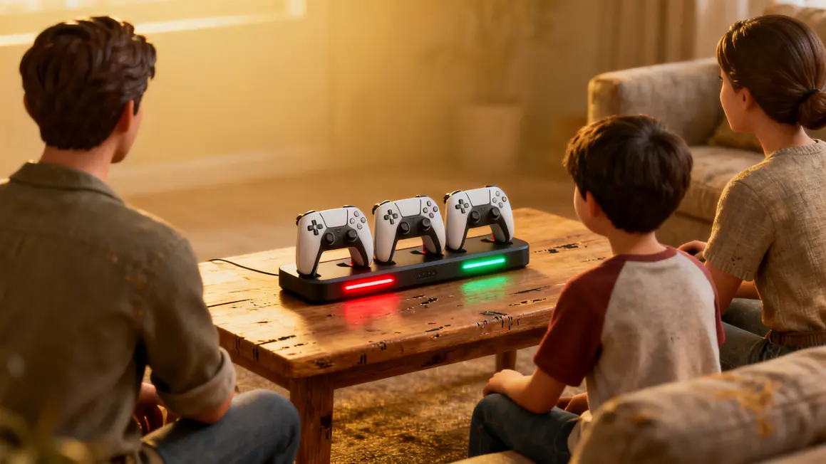 Famille autour station charge Switch 4 en 1 USB-C