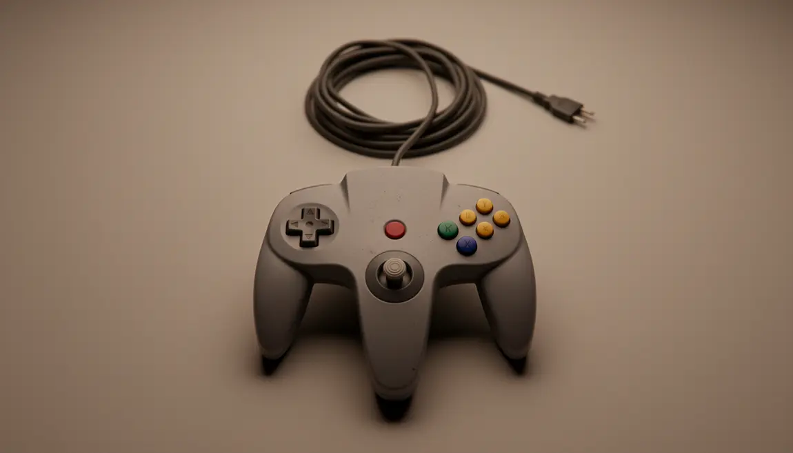 manette filaire nintendo 64 grise 2m cable long