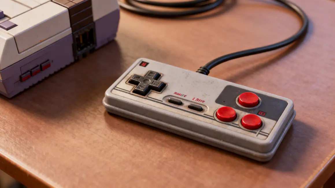 manette filaire nintendo mini nes 1m80 cable 1m80 sur table