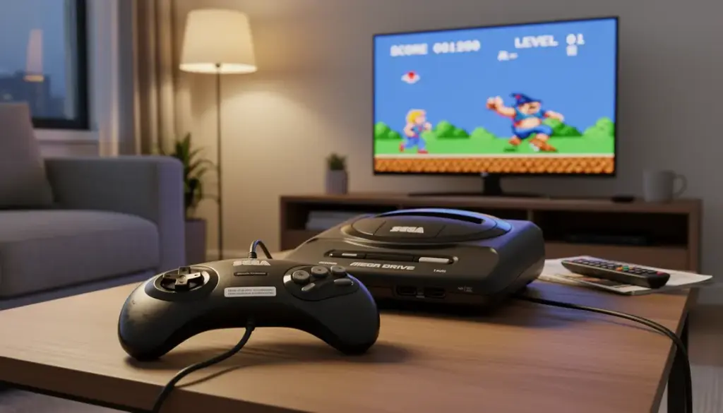 console Sega Megadrive manette filaire noire 1m5 cable