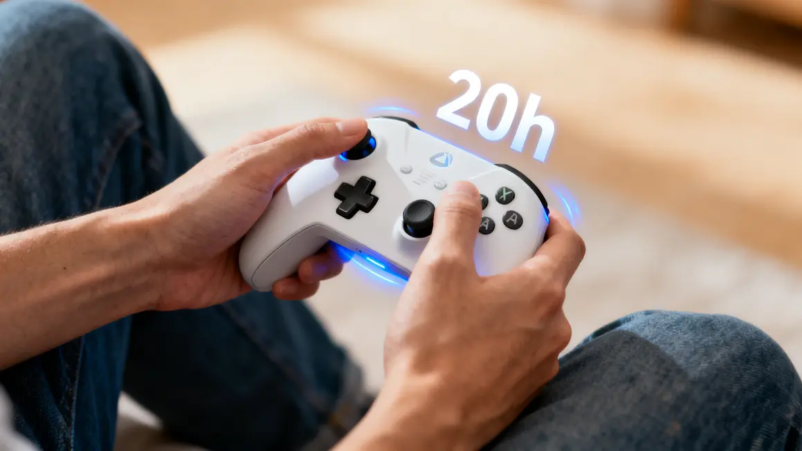 manette switch ii con duo blanc main vibrations 20h