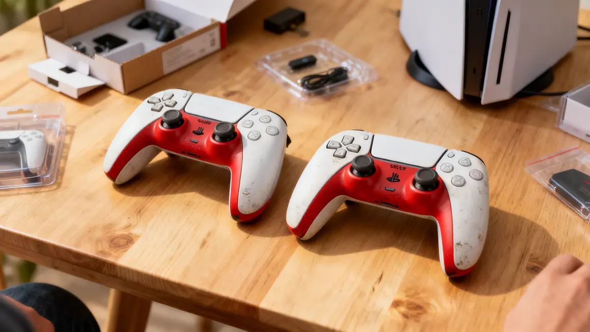 Presentation manette Switch iiCon blanc rouge