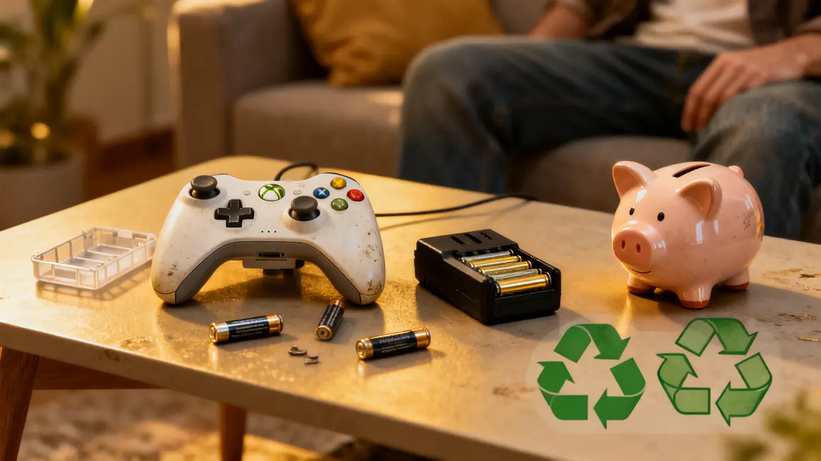 pack batterie 2100mah xbox 360 noir economie piles recycle