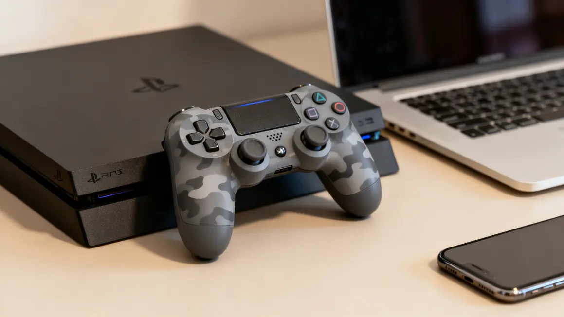 manette ps4 bluetooth camouflage 1636 avec ps4 pc smartphone