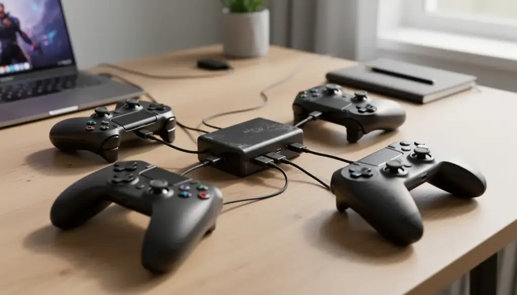 Station charge Switch 4 en 1 USB-C avec manettes
