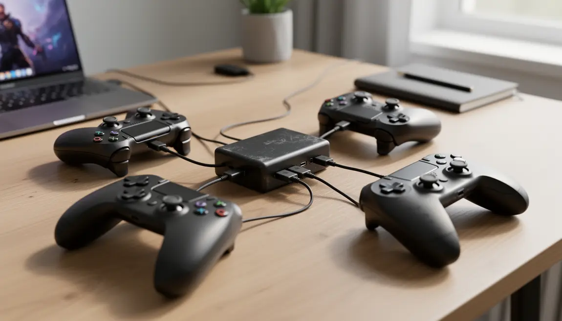 Station charge Switch 4 en 1 USB-C avec manettes