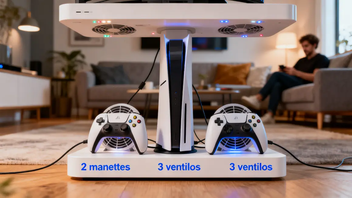 socle vertical station ventilee ps5 slim dualsense