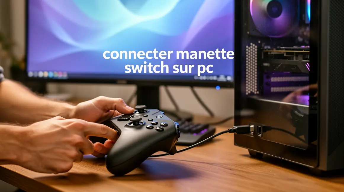 Manette Switch connectée à PC gaming moderne