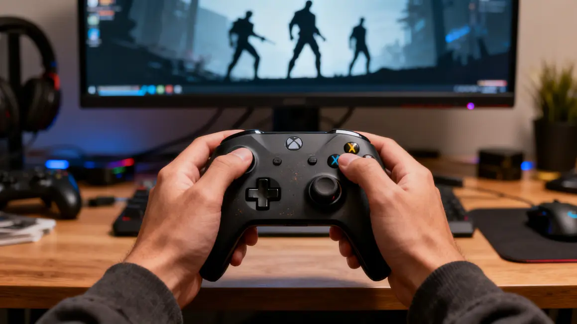 gros plan manette switch pc
