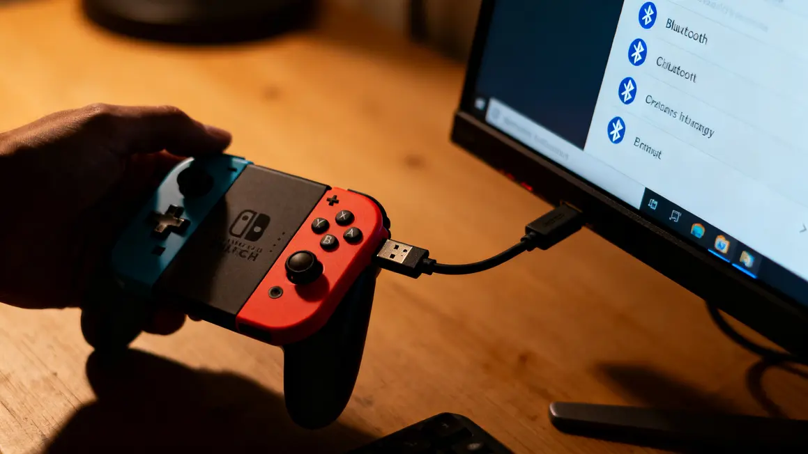Connexions manette Switch sur PC USB Bluetooth