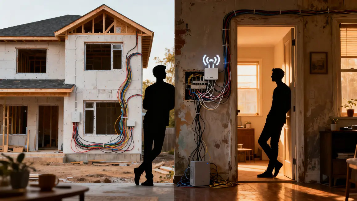 Maison neuve et appartement ancien, câblage domotique et modules sans fil