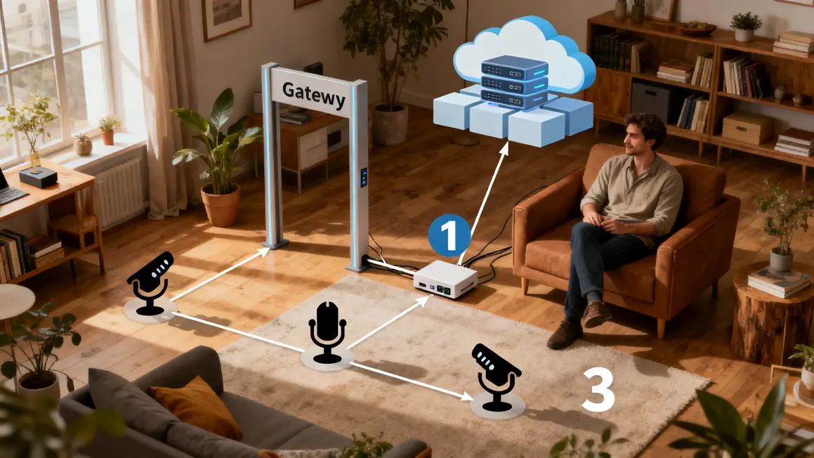 Schéma architecture capteurs gateway cloud IoT