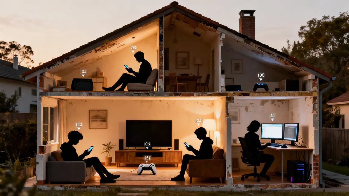 famille utilisateurs routeur familial maison