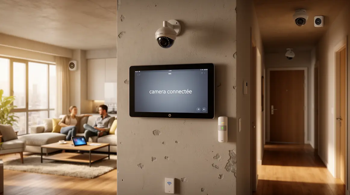 camera connectee dans appartement moderne