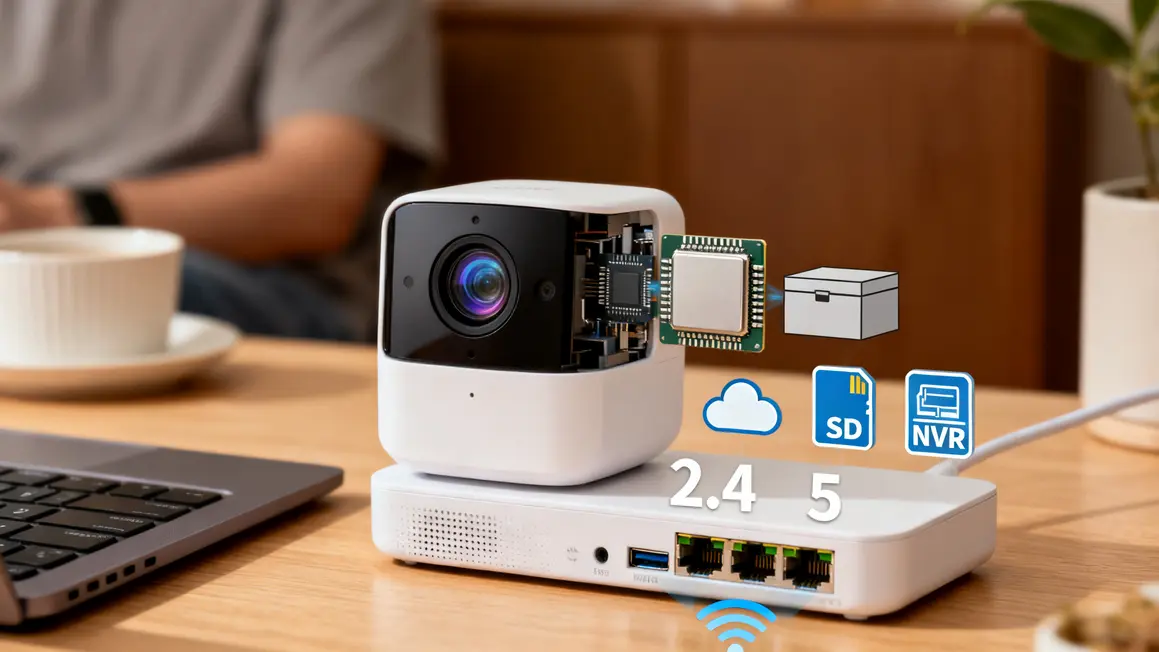 camera connectee capteur wifi ethernet stockage cloud sd nvr