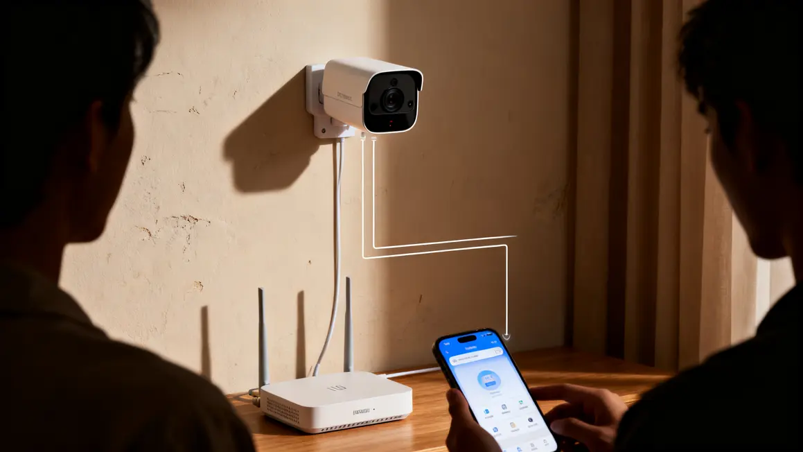 schema camera connectee wifi smartphone