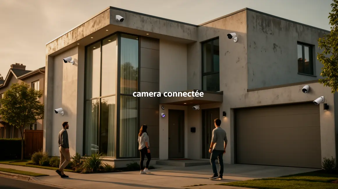 camera connectee protegeant maison moderne