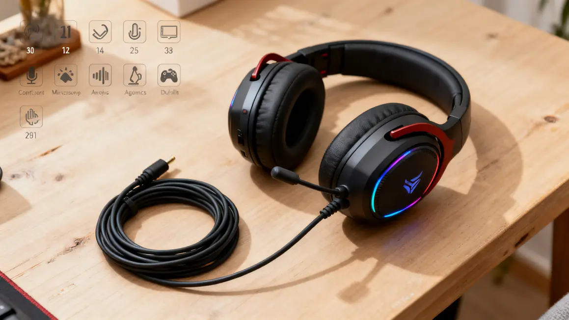 casque gaming under control et icones criteres