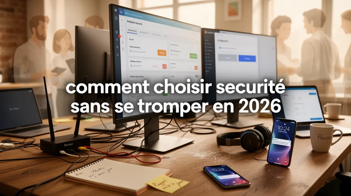 Vue bureau moderne securite 2026