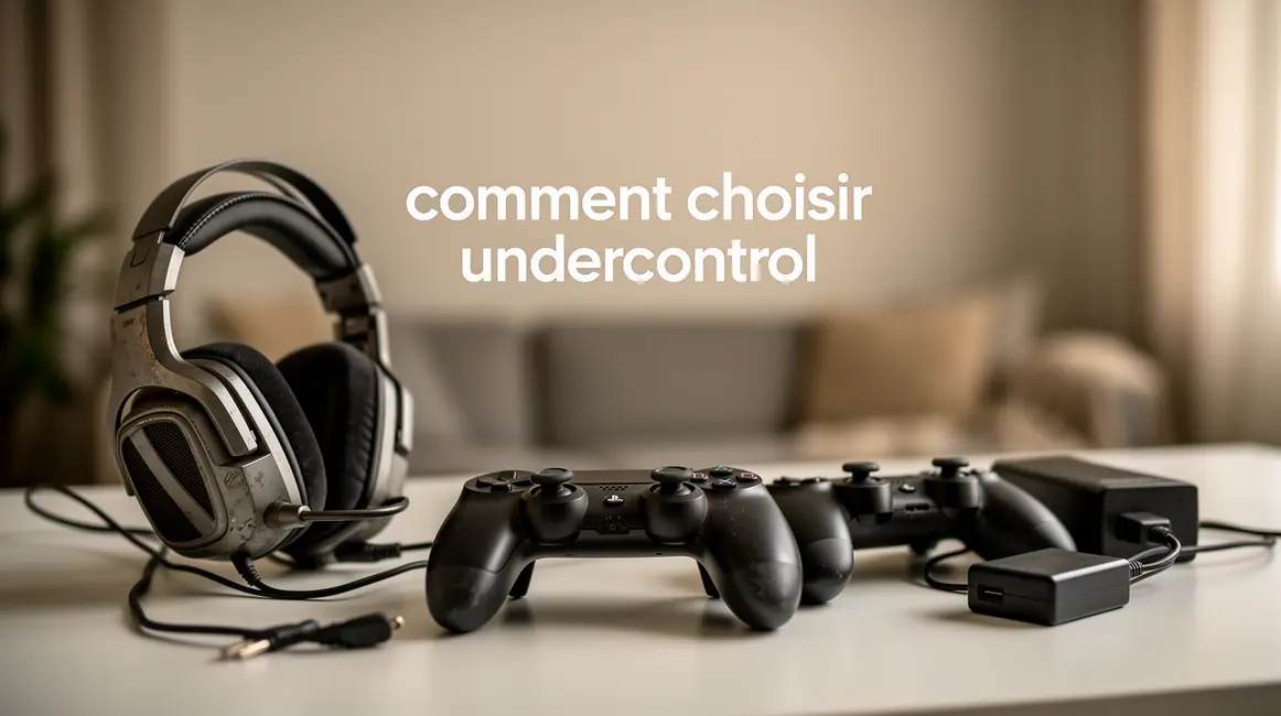 setup gaming under control avec casque manette chargeur