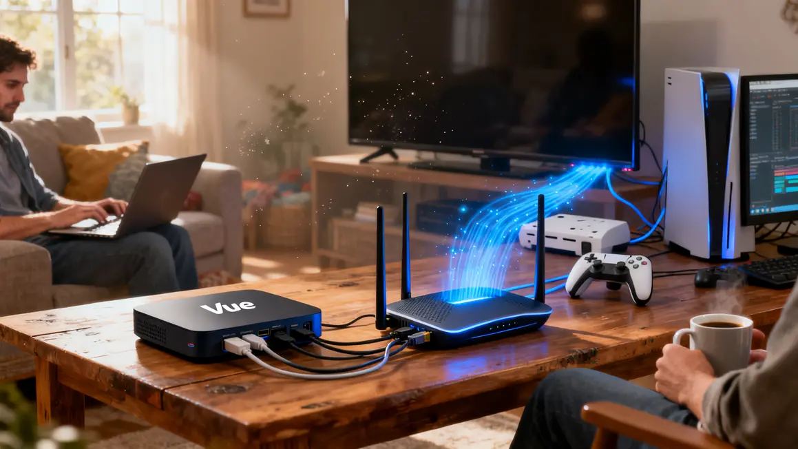 modem box routeur familial reliés pour un reseau domestique