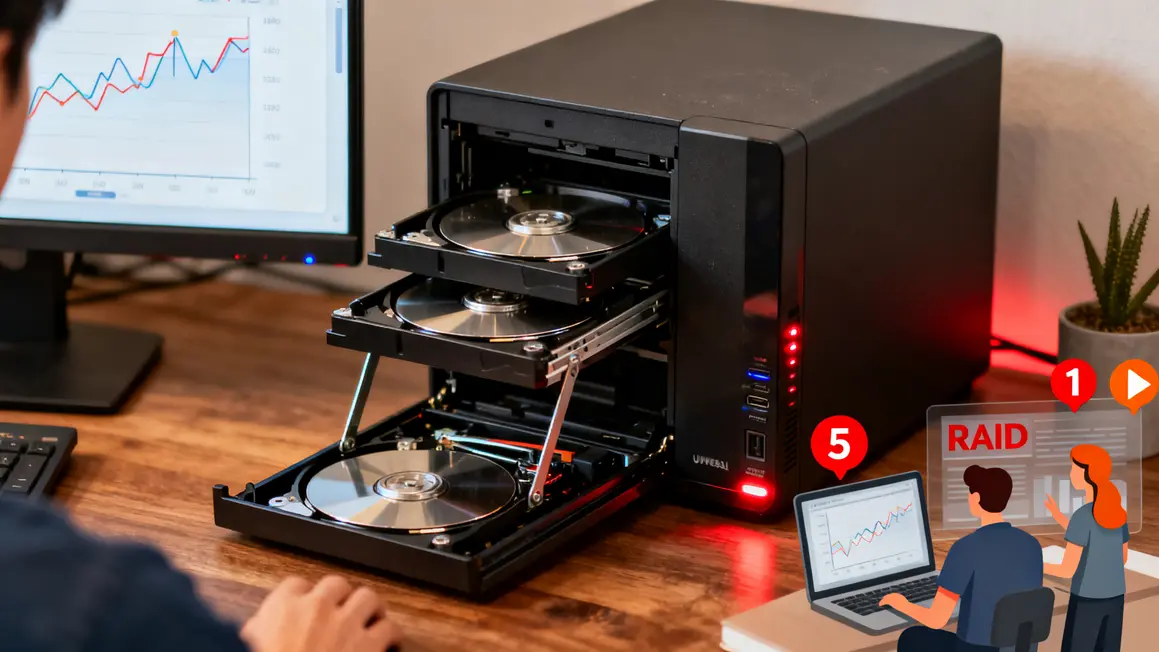 état disques RAID NAS sur interface