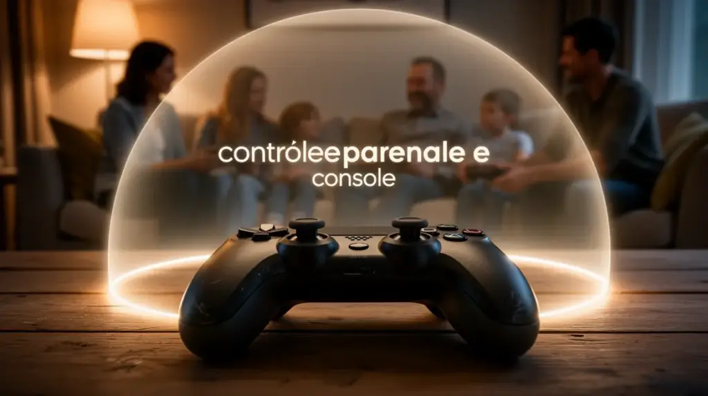 Manette et famille protégée contrôle parental console