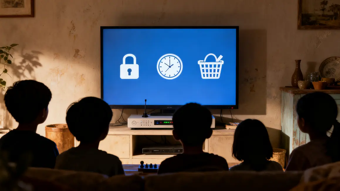 contrôle parental console symboles sécurité enfants