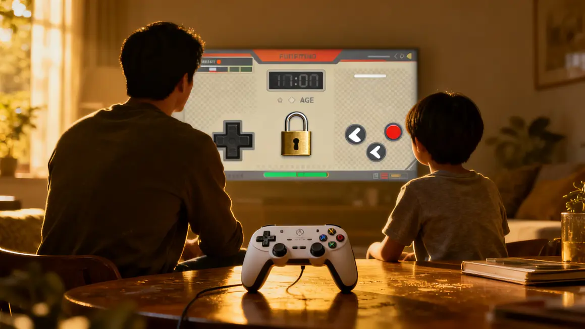 Console jeux, parent enfant, controle parental simplifié