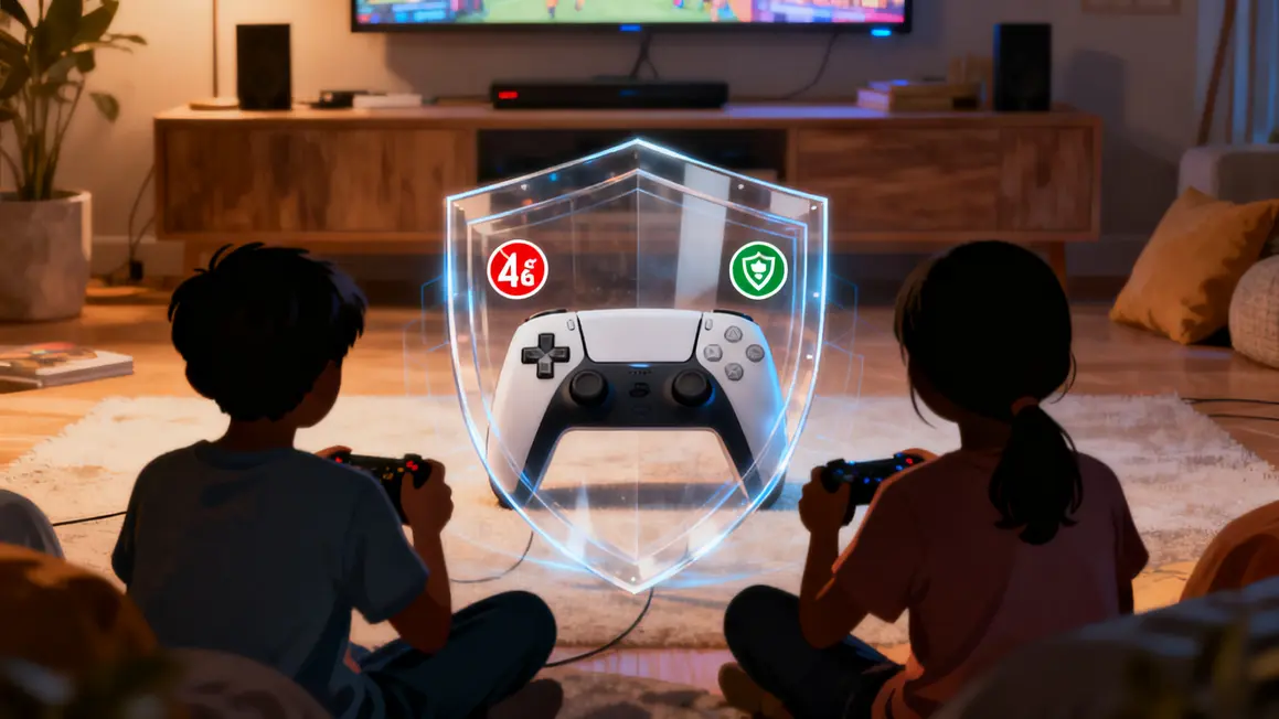 Bouclier protège enfants console