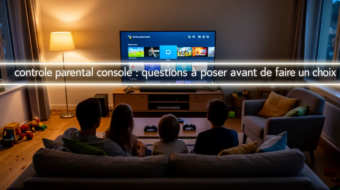 controle parental console famille devant television