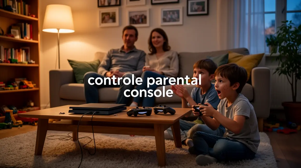 contrôle parental console famille enfants jouant