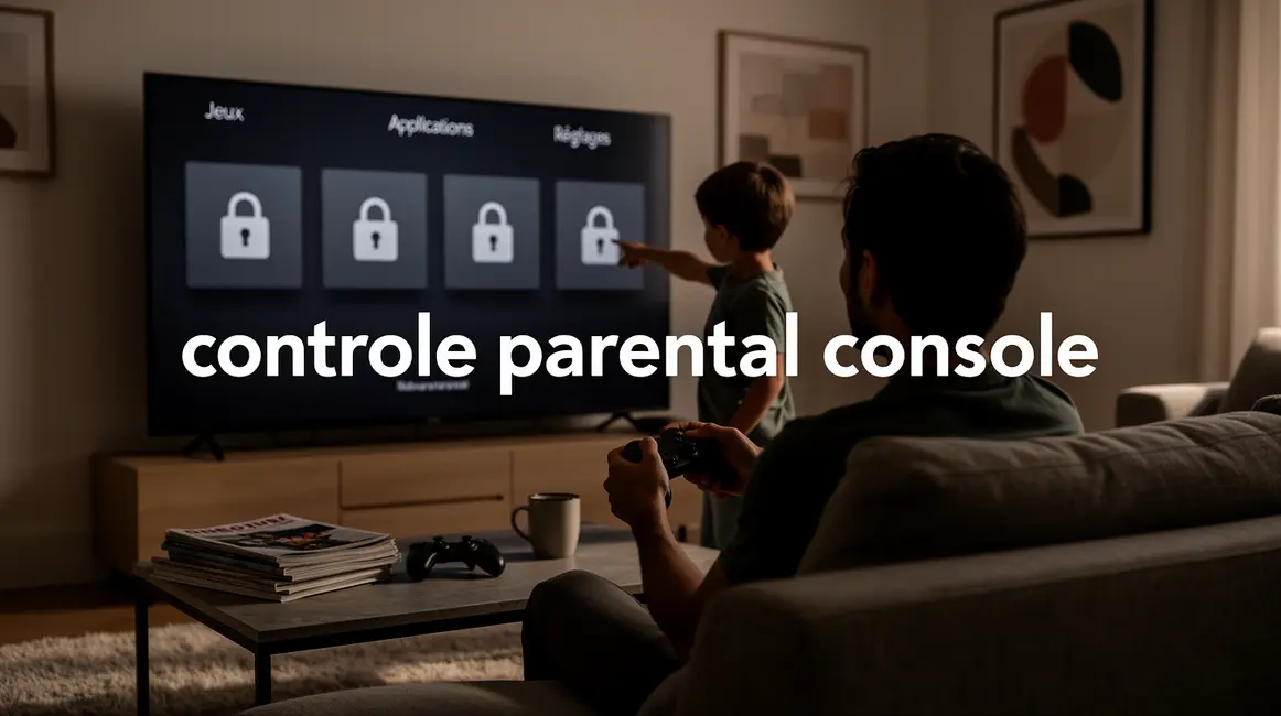 Parent et enfant règlent le contrôle parental console