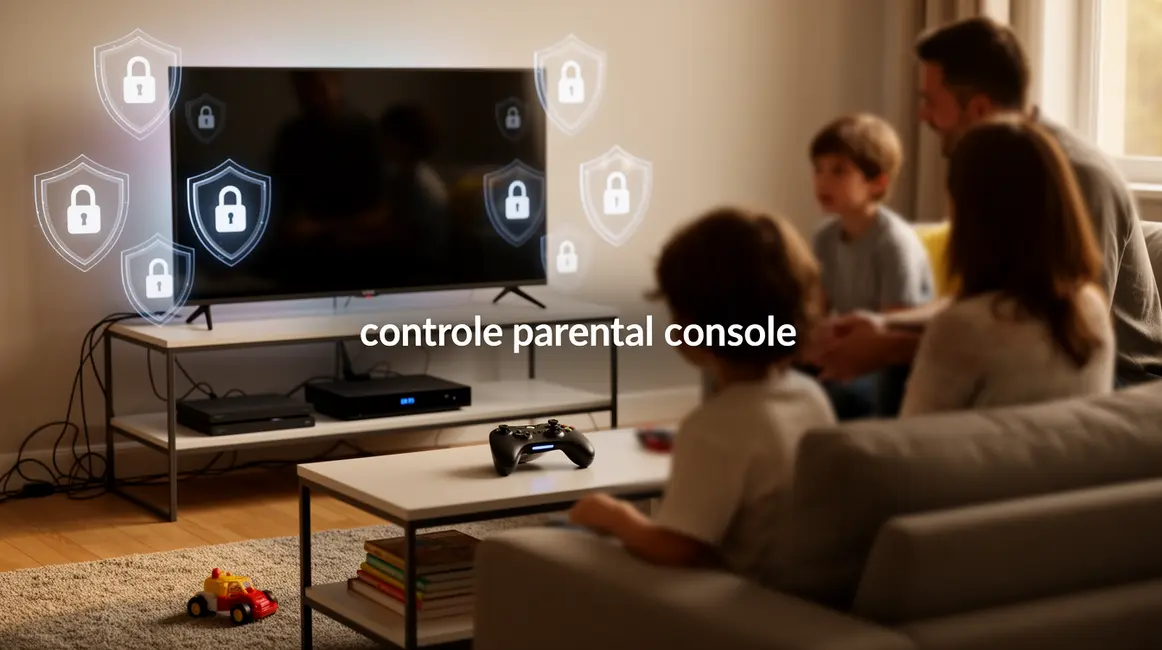 famille devant console avec controle parental