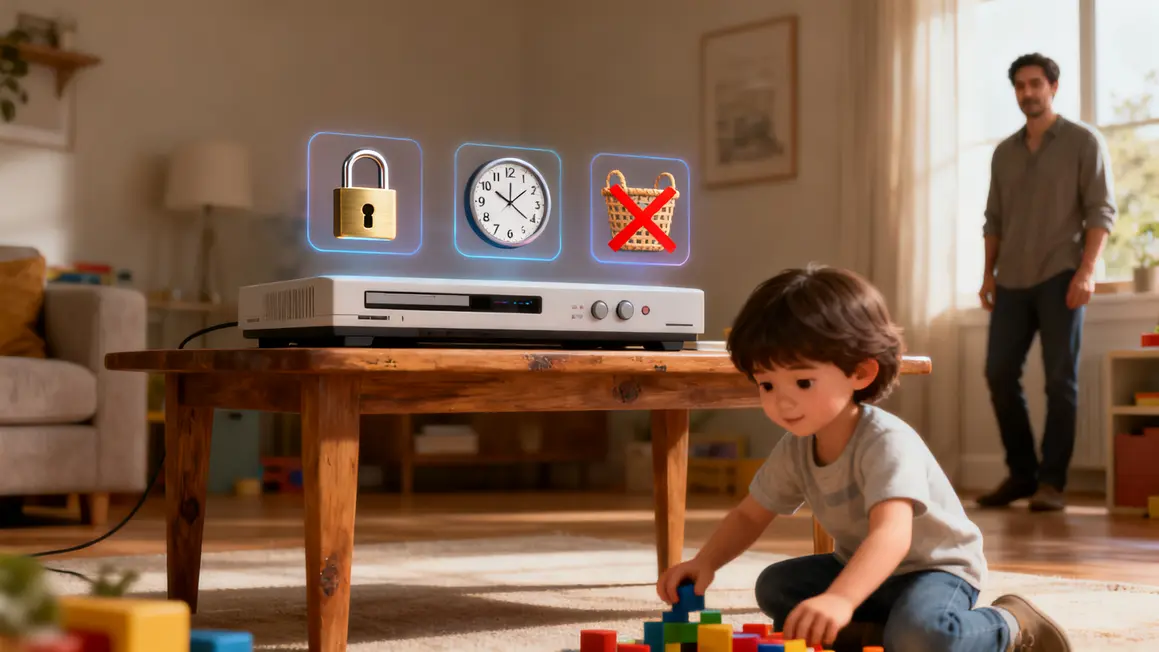 controle parental console sécurité icônes enfant adulte