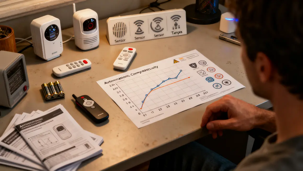 Accessoires domotique securite graphique comparatif