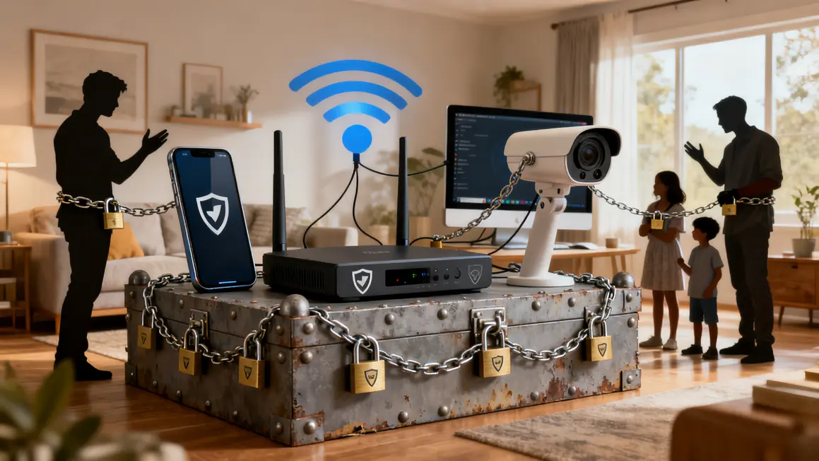 Appareils foyer proteges chateau fort cybersurveillance
