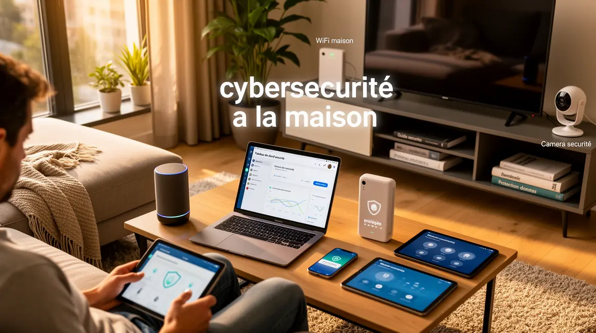 cybersecurite maison salon moderne objets connectes