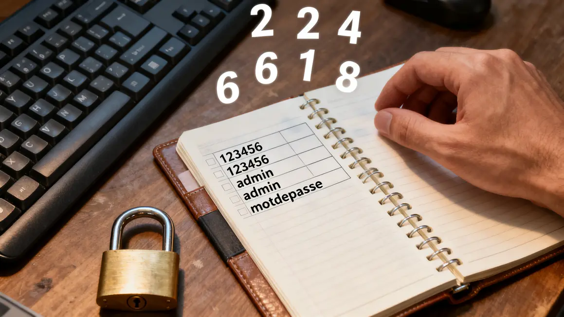 clavier carnet mots de passe cadenas cybersecurite