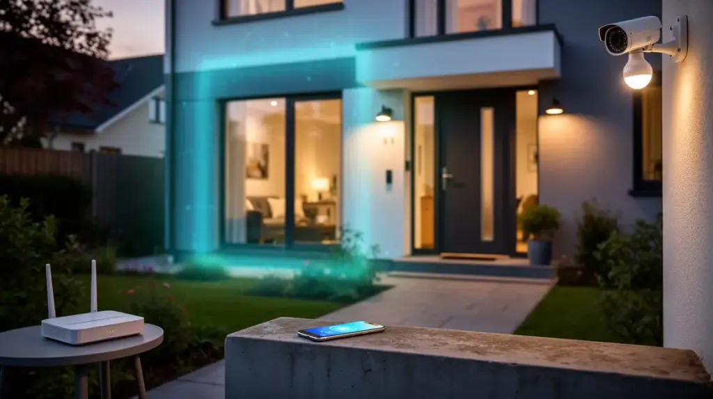 Maison connectée sécurisée 2026 avec objets domotiques