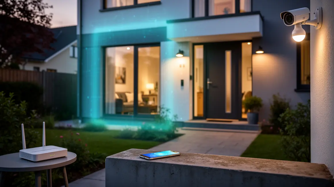 Maison connectée sécurisée 2026 avec objets domotiques