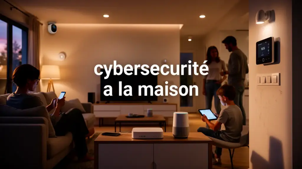 Maison connectee cybersecurite famille appareils domotiques