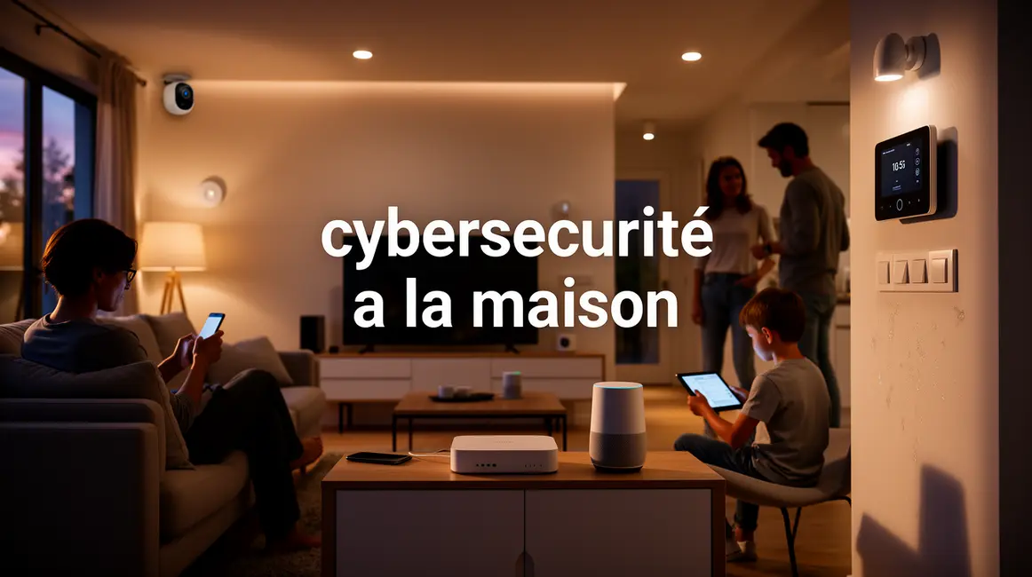 Maison connectee cybersecurite famille appareils domotiques