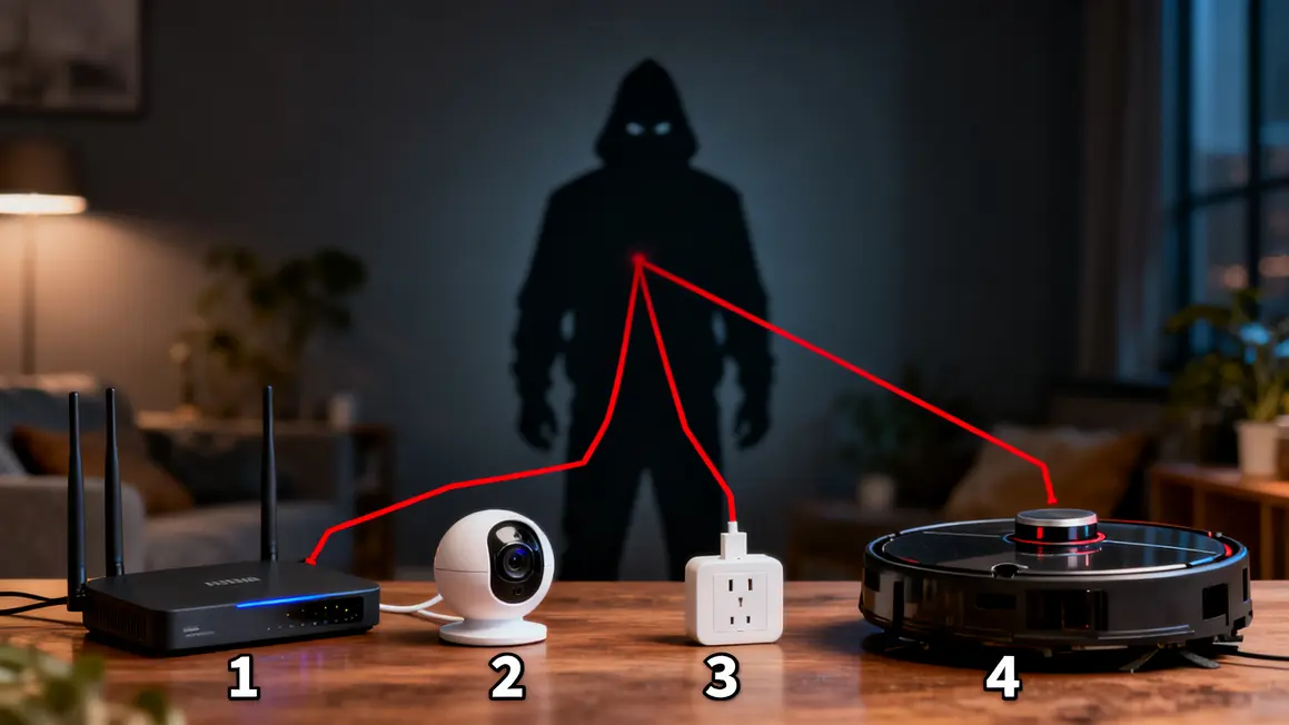 Tableau menaces cybersécurité maison routeur camera connectée