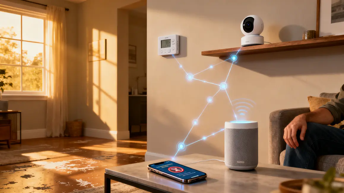 maison objets connectes smartphone alerte cybersecurite