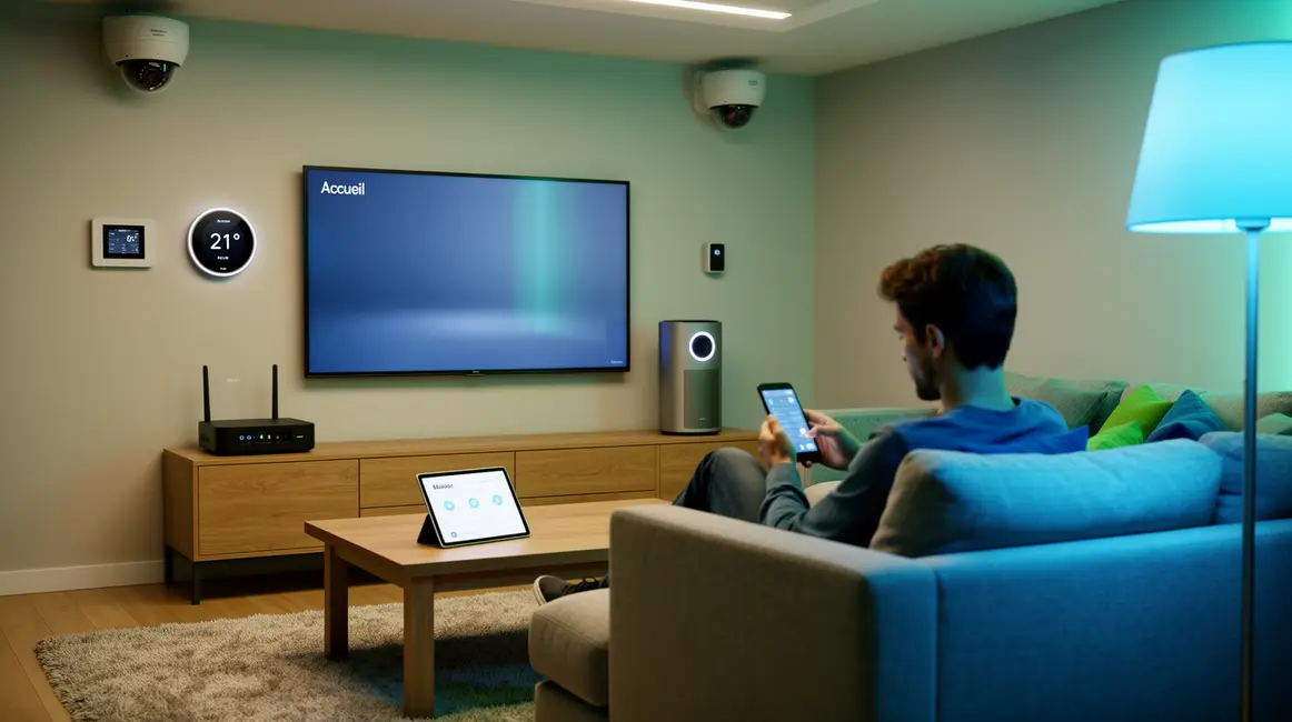 scene securite maison objets connectes