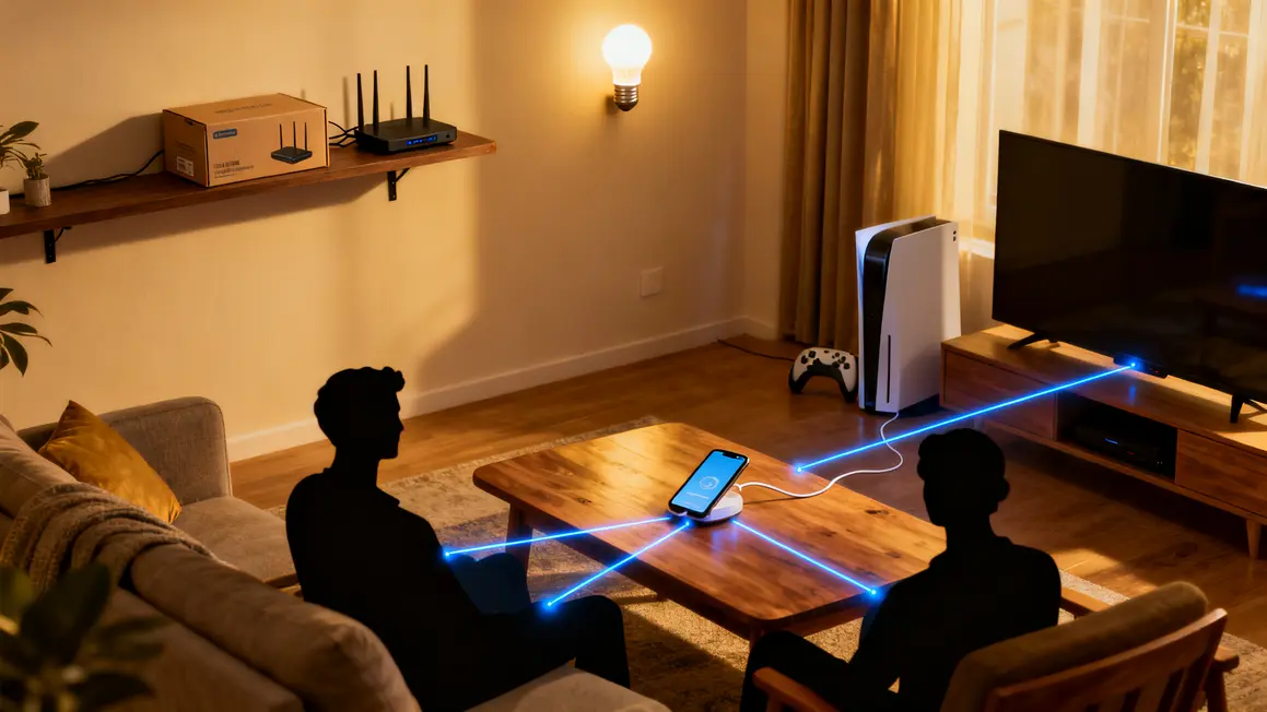 cybersécurité à la maison réseau familial connecté
