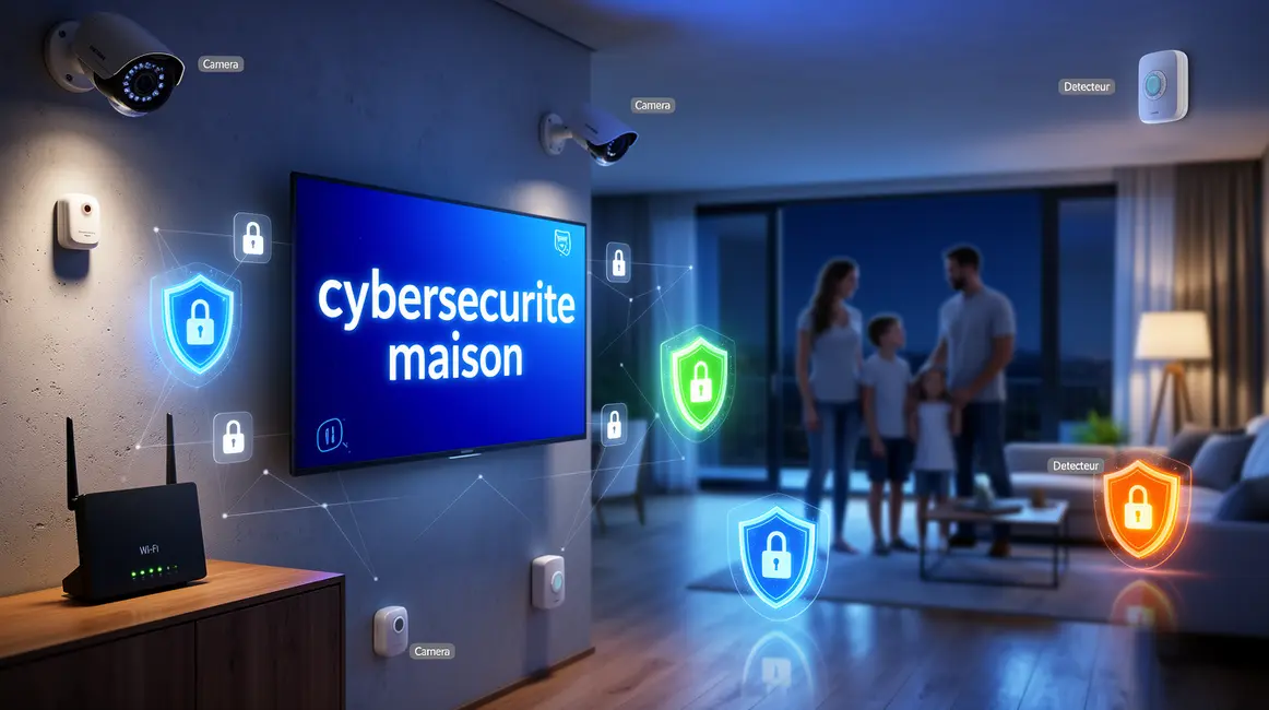 Cybersécurité maison moderne caméras wifi routeur protection